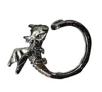 Anello all'uncinetto con drago, anelli di tensione all'uncinetto, gioielli per dita all'uncinetto per la tensione regolabile, anello di tensione per donne e ragazze, Refer to description, Metallo