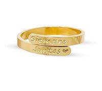 Anello Always Together in argento sterling 925, placcato oro, due fasce, larghezza 3 mm, aperto