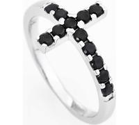 Anello Amen Donna Croce in Argento Cubic Zirconia