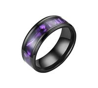Anello Ansia In Acciaio Per Le Donne Uomini Taglia 6 13 Larghezza 8MM 6 Colore Squisito Anello Nero Blasted Finito Colorato Anelli Grossi, 6, Acciaio inossidabile, Nessuna pietra preziosa