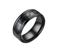 Anello Ansia In Acciaio Per Le Donne Uomini Taglia 6 13 Larghezza 8MM 6 Colore Squisito Anello Nero Blasted Finito Lucido Anello, 10, Acciaio inossidabile, Nessuna pietra preziosa
