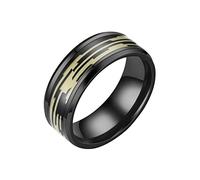 Anello Ansia In Acciaio Per Le Donne Uomini Taglia 6 13 Larghezza 8MM 6 Colore Squisito Anello Nero Blasted Finito Lucido Anello, 12, Acciaio inossidabile, Nessuna pietra preziosa