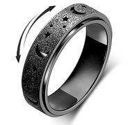 Anello antistress per alleviare l'ansia, in acciaio inox, per donne e uomini