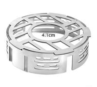 Anello antivento in acciaio inossidabile per stufe da zaino che concentra il calore verso le pentole e limita il vento sulla fiamma (S)