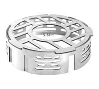 Anello antivento in acciaio inox per stufe da zaino che concentra il calore verso le pentole e limita il vento sulla fiamma (L)