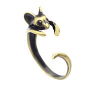 Anello aperto a forma di topo regolabile anelli da indossare accessori gioielli stile retrò creativo lega per unisex, Acciaio inossidabile, Zircone sintetico