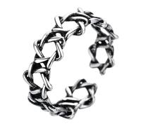 Anello Aperto da 1 Pezzo per Donna Anello Aperto con esagramma di Moda per Uomo Donna Anello Vintage Regolabile con Stella Cava per Regali Maschili Femminili Practical And Professional