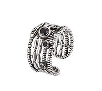 Anello aperto da donna nero retro cristallo pietra regolabile accessori gioielli donna uomini amore regalo creativo e utileBellissimo design