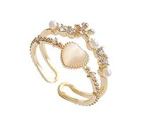 Anello aperto vintage personalità creativa semplice moda bocca larga anello singolo anello per bambine, A, misura unica, Regolabile