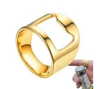 Anello apribottiglie da, apribottiglie ad anello,Apribottiglie portatile per birra - Strumento per discoteca lucidato in acciaio al titanio, accessorio da cucina portatile per bar, baristi e feste
