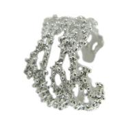 Anello argento lavorazione grani tipo sarda forma ramo corallo MISURA REGOLABILE