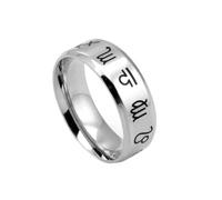 Anello Argento Uomo, Segni zodiacali Anello Lucido in Acciaio Inossidabile da Uomini, Taglia 17