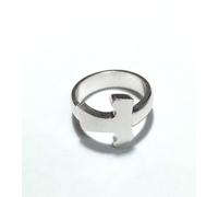 ANELLO ARTIGIANALE CROCE TAU REALIZZATO IN ARGENTO MASSICCIO