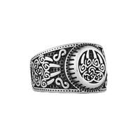 Anello Artiglio D'Orso Vikingo in Acciaio Titanio - Anello Odin Nordico Unisex Hip-Hop, Gioiello Gothic Punk Regolabile(13)
