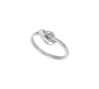 Breil, Collezione B&ME, Anello Donna, Anello in Acciaio Lucido, con Design Minimal, Ricercato e Simbolico a Forma di Nodo, Ideale per un Regalo Speciale, Misura 14, Silver