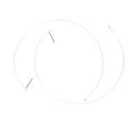 Anello Blocco Guarnizione Lavatrice 35cm in Acciaio, 2 Pezzi
