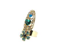 Anello Bowknot Nail Rings Finger Women Crown Flower Fashion Nail Charm Anelli Infinito Anello, Misura unica, Metallo, Nessuna pietra preziosa