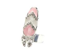 Anello Bowknot Nail Rings Finger Women Crown Flower Fashion Nail Charm Anelli Infinito Anello, Misura unica, Metallo, Nessuna pietra preziosa