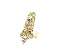 Anello Bowknot Nail Rings Finger Women Crown Flower Fashion Nail Charm Anelli Infinito Anello, Misura unica, Metallo, Nessuna pietra preziosa