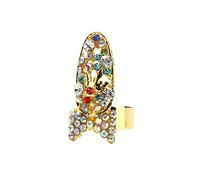 Anello Bowknot Nail Rings Finger Women Crown Flower Fashion Nail Charm Anelli Infinito Anello, Misura unica, Metallo, Nessuna pietra preziosa