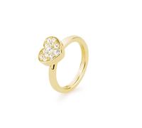 ANELLO BROSWAY CUORE IN ACCIAIO PLACCATOORO E CRISTALLI SWAROSVKI INCASTONATI MI