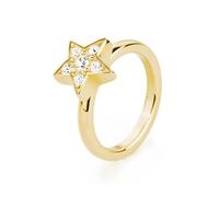 ANELLO BROSWAY STELLA IN ACCIAIO PLACCATO ORO E CRISTALLI SWAROSVKI INCASTONATI