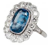 Anello CA-35632 - Argento / Blu / 62mm