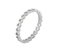 anello cai argento sterling 925/- rodiato cuore impilabile