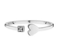 anello cai love argento sterling 925 rodiato zirconi cuore anello binario ape...