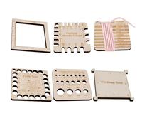 Anello calibro per ferri da maglia, strumento di misurazione del filato, calibro e righello per ferri da maglia, strumenti di misurazione del filato in legno, righelli per aghi all'uncinetto per