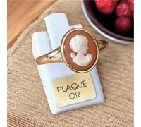 Anello Cameo Rosso E Placcato Oro 18 Carati Taglie