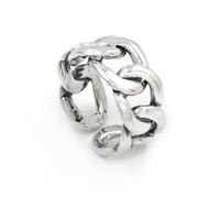 Anello Catena Gourmette Grande in Argento 925 Unisex Misura Regolabile
