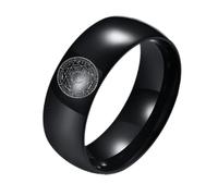 Anello cattolico con sigillo di Cristo dei sette arcangeli, amuleto religioso cristiano di San Angelo, anello per battesimo, in acciaio inox, per donne e uomini, taglia 7-12
