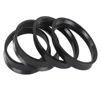 anello centrale ruota, coprimozzo auto, Centric Rings 4 pezzi Accessori for parti di cerchioni in plastica nera(76.1 66.6mm 4pcs)