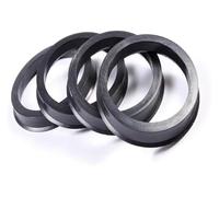 anello centrale ruota, coprimozzo auto, Parti dell'anello ruota centrale del mozzo ruota dell'auto in plastica nera da 4 pezzi(66.1 60.1mm 4pcs)