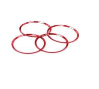 anello centrale ruota, coprimozzo auto, Tappi centrali delle ruote dell'auto Anelli del mozzo Decorazione del centro del pneumatico Finiture della copertura Anelli centrici del mozzo(Red)
