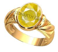 Anello certificato non riscaldato 9,25 Ratti 8,50 carati A+ qualità naturale zaffiro giallo Pukhraj gemma anello per donne e uomini S-B0BX4DV9MRNAMZ