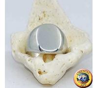 Anello Chevalier Argento 925 Ovale Piatto 10x13mm - Personalizzabile con Incisio