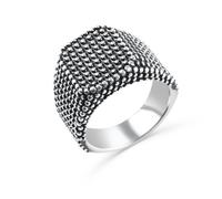 Anello chevalier brunito uomo Anellissimo in acciaio 316L