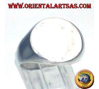 Anello Chevalier Tondo In Argento 925 ‰ 15mm. "Ø" incisione a richiesta gratis