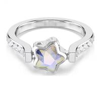 Anello Chroma, misure miste, stella, bianco, finitura rodiata
