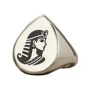 anello Cleopatra a forma di pera | argento sterling 925 placcato argento | gioielli da regalo, anelli con sigillo in stile vintage, gioielli fatti a mano ipoallergenici| LK_PDR_01755_7