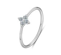 Anello Clover Moissanite 4 Pietre D Colore Vvs1 Argento Sterling 925 Originale Per Donna Gioielleria Raffinata Dolce Regalo Per Feste