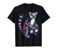 Anello-Coda-Lemur Animale Grafica Artwork Ring-Tailed-Lemur Maglietta