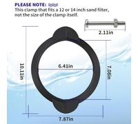 Anello collare morsetto piscina ricambio per sistema filtro a sabbia Intex 12/14