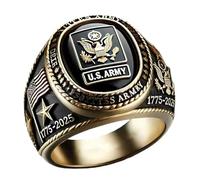 Anello commemorativo militare per il 250° anniversario del Corpo dei Marines, unisex, da collezione, soldato in pensione, Adjustable, Metallo, 0