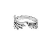 Anello con angeli e anelli in stile retrò, alla moda, per uomini, con dito indice, anello aperto, anti tailandese, in argento, Taglia unica, Metallo, Nessuna pietra preziosa