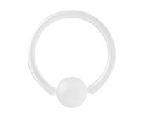 Anello con chiusura a sfera bioflex, misura 1,2 mm, diametro interno 8 mm, sfera da 3 mm. Piercing a cerchio BCR per orecchio, trago, cartilagine, elica, sopracciglio, setto nasale, labbro, naso.