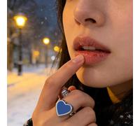 Anello Con Compartimento Segreto,Accessorio Portatile Vintage a Forma di Cuore per Uso Quotidiano - Anello per Conservare il Balsamo Labbra - Per Casa Viaggio Festa Matrimonio Inverno Autunno Uffici S