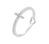 Anello con La Pietra Moissanite, Anelli Donna Fidanzamento Attraverso Oro Giallo 14K con Rotonda Moissanite Taglia 21